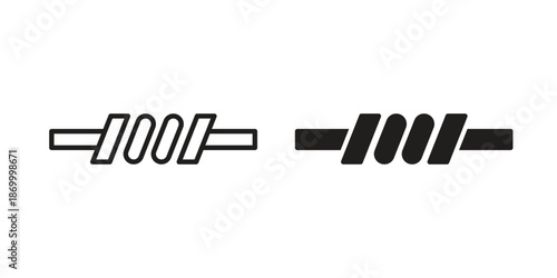 Barbed Wire icons for design. Easily editable stroke. Modern flat design.