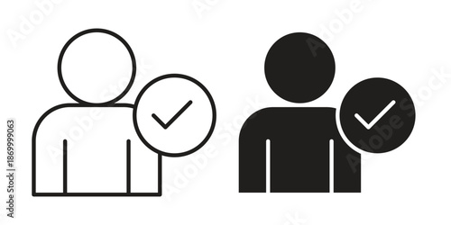 Beneficiary icons for design. Easily editable stroke. Modern flat design.