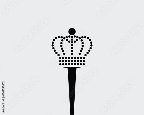 Abstract royal crown emblem icon design elegant regal monarchy symbol on white background luxury branding graphic element decoration for corporate business website ui ux app minimal modern style templ