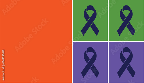 Awareness Ribbon Grid Pattern Background Graphic for Healthcare Causes Social Support Charity Campaigns Symbolizing Hope Solidarity Promoting Medical Research and Fundraising Efforts for Non Profit Or