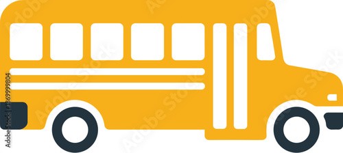 Vibrant yellow school bus illustration transporting students to school for education and learning in a safe and reliable mode of transport vehicle for children in elementary middle and high school for