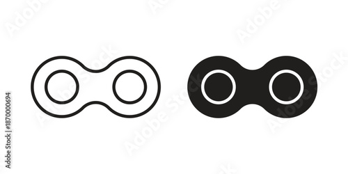 Cell division icons for design. Easily editable stroke. Modern flat design.