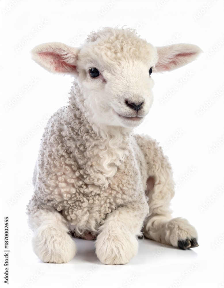 Fototapeta premium Ein flauschiges Lamm