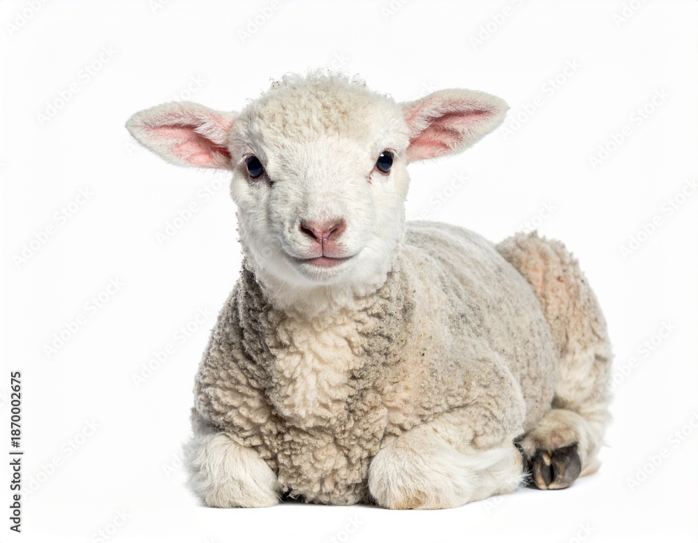 Fototapeta premium Ein flauschiges Lamm
