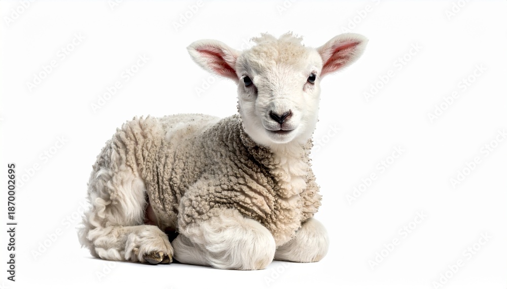 Fototapeta premium Ein flauschiges Lamm
