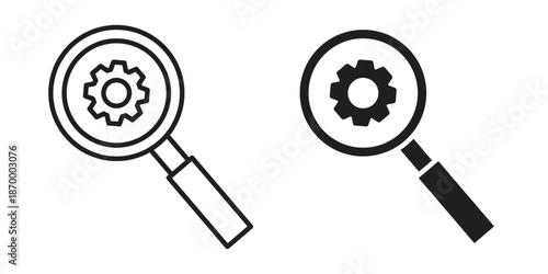 Due diligence icons for design. Easily editable stroke. Modern flat design.