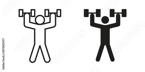 Exercise icons for design. Easily editable stroke. Modern flat design.