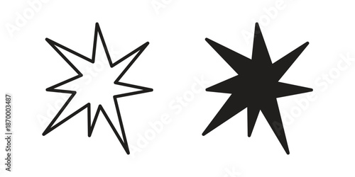 Explosion icons for design. Easily editable stroke. Modern flat design.