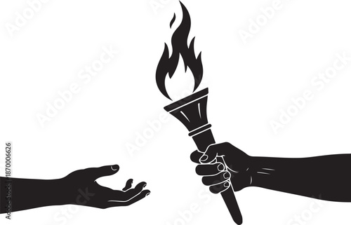 Passing the torch: a powerful symbol of leadership, knowledge, and continuity