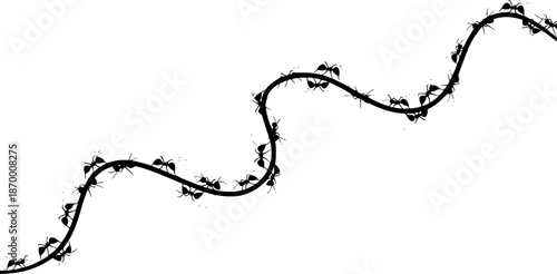 simple editable ant trail path pattern brush vector illustration