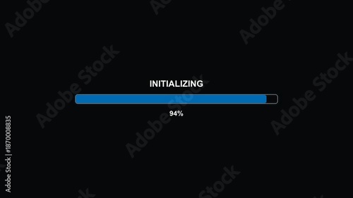 Wallpaper Mural Progress bar animation on video cutter software during the initialization process on a black background displaying 100 percent complete Torontodigital.ca