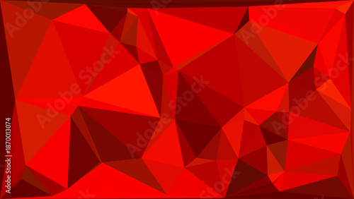 Foto Vibrant red polygonal geometric abstract background