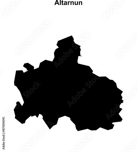 Altarnun (England) blank outline map
