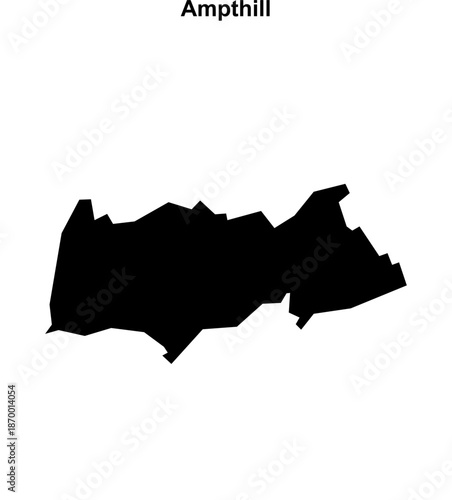 Ampthill (England) blank outline map