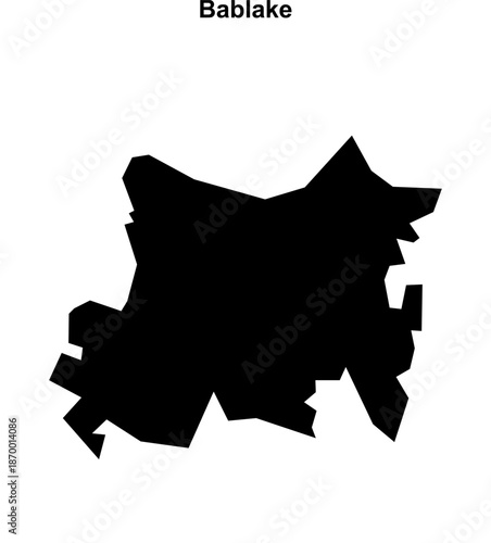 Bablake (England) blank outline map