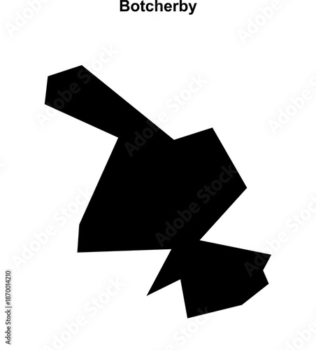 Botcherby (England) blank outline map