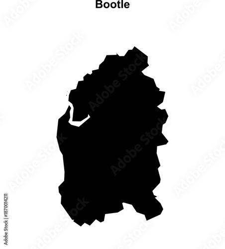 Bootle (England) blank outline map