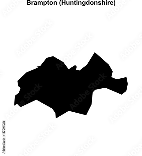 Brampton (England) blank outline map
