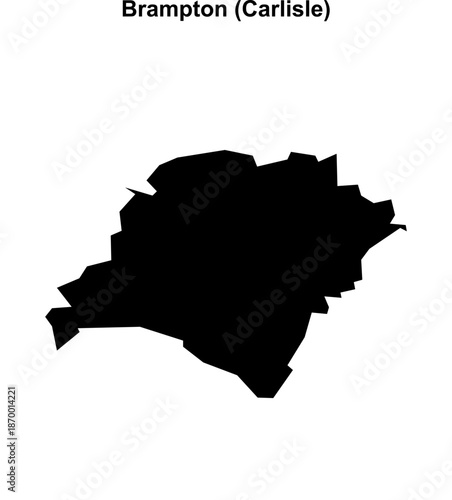 Brampton (England) blank outline map