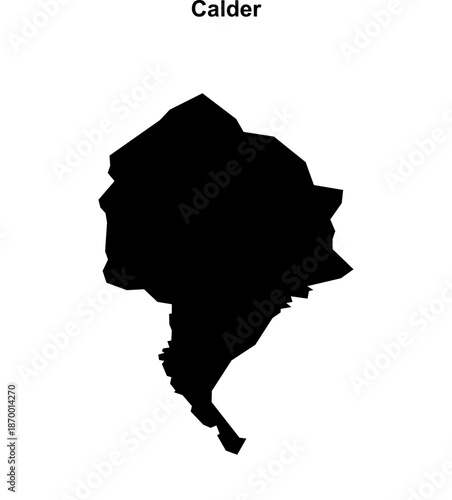 Calder (England) blank outline map