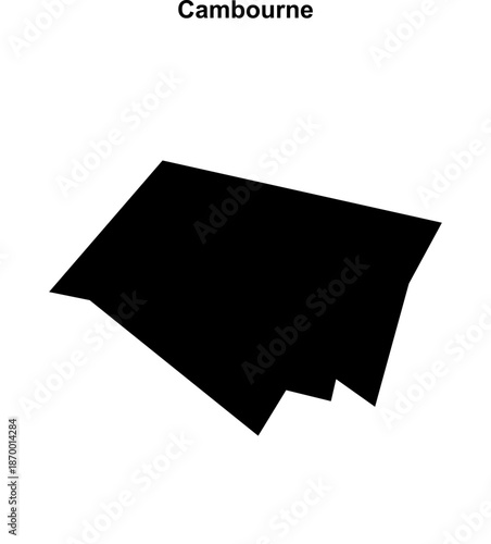 Cambourne (England) blank outline map