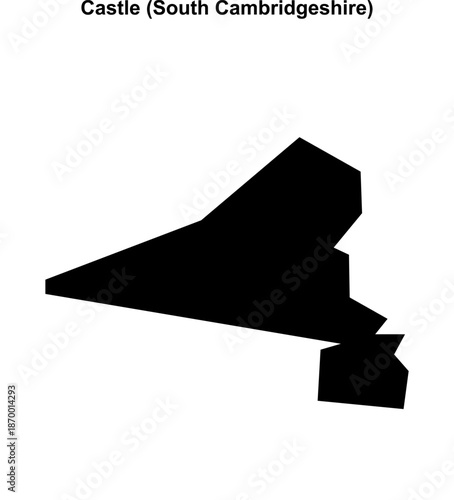 Castle (England) blank outline map