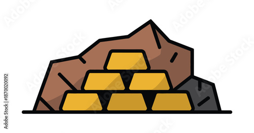 Stack of gold bars rests inside a cavern representing hidden wealth.