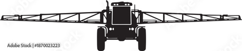 Agricultural Sprayer Silhouette Farming Equipment Icon