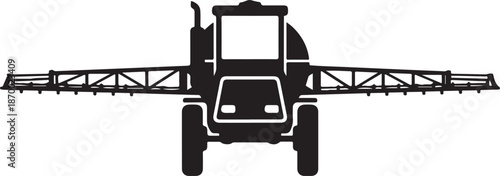 Agricultural Sprayer Silhouette Farming Equipment Icon