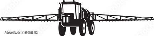 Agricultural Sprayer Silhouette Farming Equipment Icon
