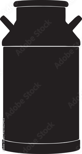 Milk Can Silhouette Dairy Farm Container Icon