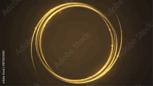 a softly glowing golden circle dominates the dark brown background creating an ethereal and captivating visual effect with delicate