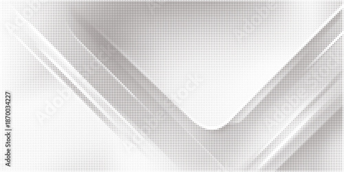 Abstract halftone vector background with dotted texture and flowing wave shapes. Modern digital backdrop for technology design, presentations, posters, web layouts and creative projects.