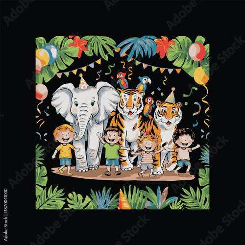 elephant with a frame