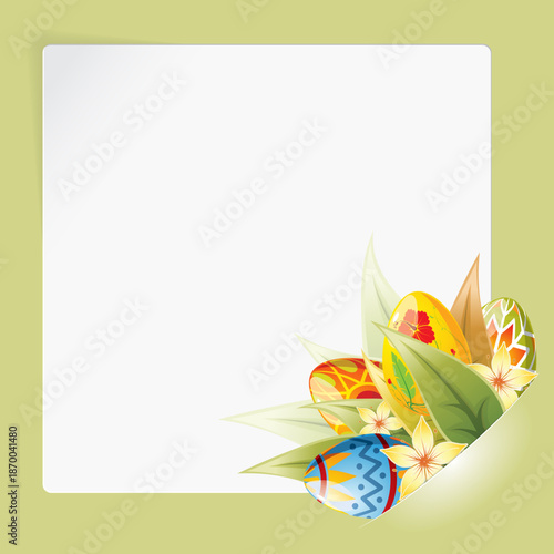 Easter Frame with Sheet Paper mounted in pocket