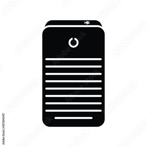 Modern bluetooth speaker silhouette icon