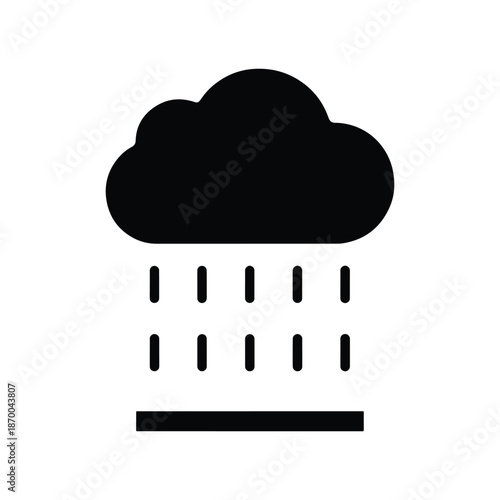 Rainfall weather silhouette illustration