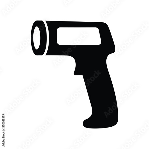 Contactless thermal temperature scanner silhouette