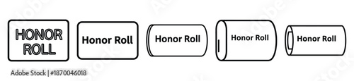 Outline education icons of honor roll . Education  Editable stroke vector illustration design