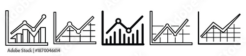 Outline education icons of line graph . Education  Editable stroke vector illustration design