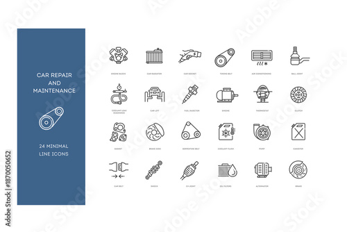 Car Repair and Maintenance Icons