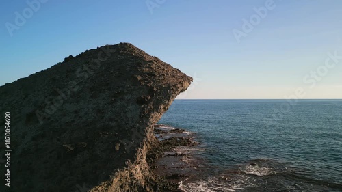 An aerial view of the beautiful Coast Almería, region of Andalucía, Spain.