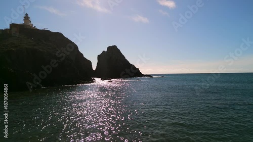 An aerial view of the beautiful Coast Almería, region of Andalucía, Spain.