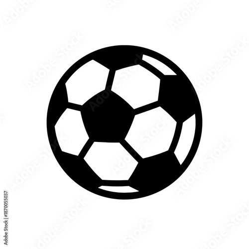 Classic black and white soccer ball isolated on white background
