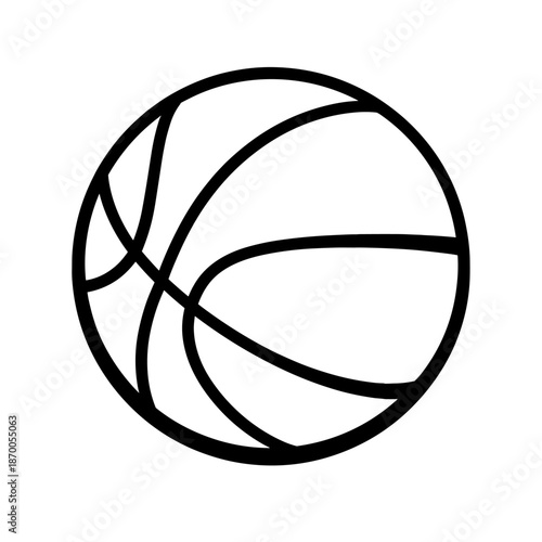 Stylish globe icon in black and white line art style