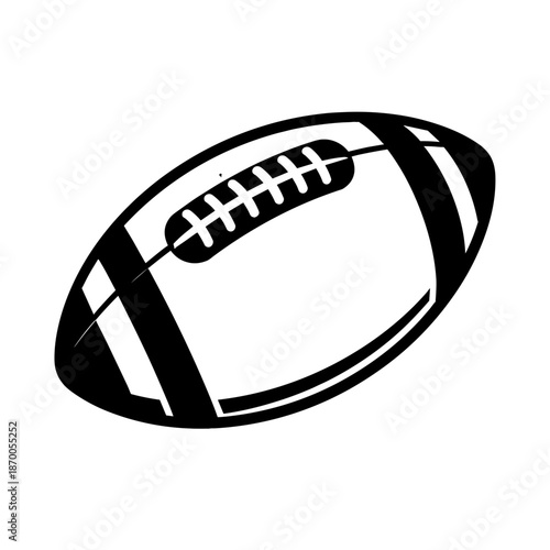 American football ball isolated on white gridiron sport icon