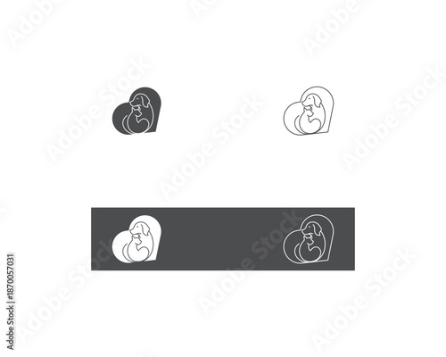 Dog and cat logo design template vector, line of pet logo design suitable for pet shop, store, caffe, business, hotel, veterinary clinic, Domestic animal vector illustration logotype, sign and symbol