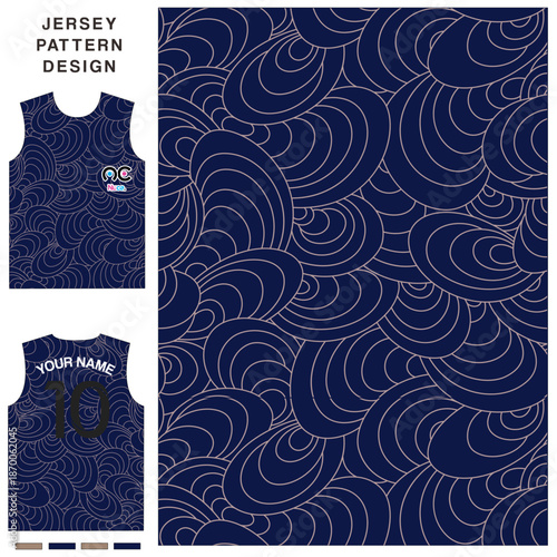 Abstract ornate concept vector jersey pattern template for printing or sublimation sports uniforms football volleyball basketball e-sports cycling and fishing Free Vector.