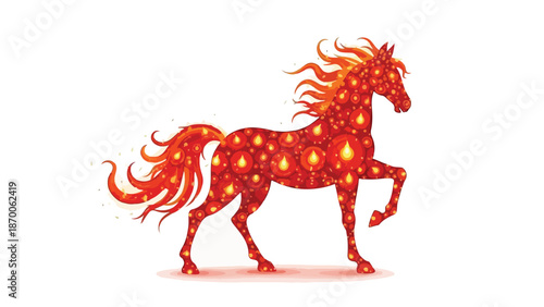 Chinese New Year Horse Vector Illustration
