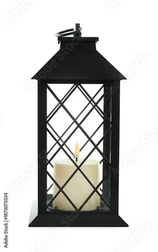 Wallpaper Mural One beautiful Christmas lantern isolated on white Torontodigital.ca